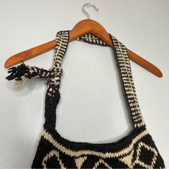 Vintage Handwoven Animal Motif Native American Wool Tote Shoulder Bag J - Picture 6 of 6